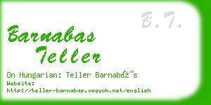 barnabas teller business card